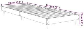 Πλαίσιο Κρεβατιού Χωρ. Στρώμα Sonoma Δρυς 75x190εκ Επεξ. Ξύλο - Καφέ