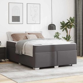 vidaXL Σκελετός Κρεβατιού Γκρι 140 x 200 cm ύφασμα