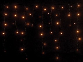 100Led Σταθερή Ασύμμετρη Κουρτίνα Με Επέκταση 200 x 70(h)cm,Πράσινο Καλώδιο/Θερμό Λαμπάκι (Kelvin: 2.500 - 2.800)