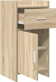 vidaXL Πλαϊνό γραφείο Sonoma Δρυς 40 x 36 x 80 εκ Επεξεργασμένο Ξύλο