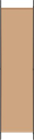 vidaXL 3-Panel Room Divider Μπεζ 150 x 200 cm Ύφασμα
