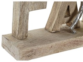 Διακοσμητική Φιγούρα DKD Home Decor Καφέ Αλουμίνιο Ξύλο από Μάνγκο (55 x 7,5 x 21 cm)