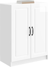 vidaXL Πλαϊνό γραφείο Γυαλιστερό Λευκό 66 x 34,5 x 87 εκ.