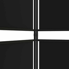 vidaXL Διαχωριστικό Δωματίου με 3 Πάνελ Μαύρο 150x200 εκ. από Ύφασμα