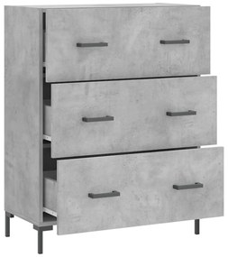 vidaXL Ντουλάπι Γκρι Σκυροδέματος 69,5x34x90 εκ. Επεξεργασμένο Ξύλο