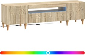 vidaXL Ντουλάπα LED Τηλεόρασης Sonoma Δρυς Επεξεργασμένο Ξύλο