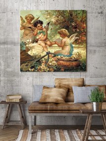 Αναγεννησιακός πίνακας σε καμβά με αγγελάκια KNV928 65cm x 65cm