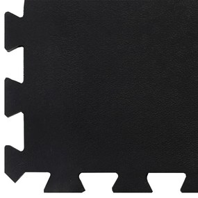vidaXL Δάπεδο Προστασίας Παζλ Μαύρο 12 χιλ. 100x100 εκ. Καουτσουκ