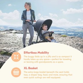 Καροτσάκι Mωρού Hauck Μαύρο