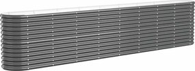 vidaXL Ζαρντινιέρα Ανθρακί 332x40x68 εκ Γαλβανισμένος χάλυβας