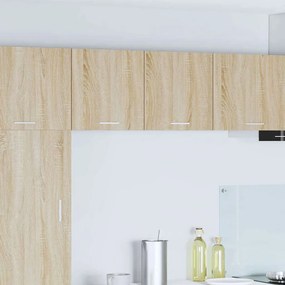 vidaXL Κρεμαστό ντουλάπι με πόρτα Riga 2 pcs Σομόνα Δρυς και Λευκό