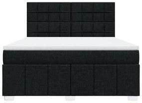 ΚΡΕΒΑΤΙ BOXSPRING ΜΕ ΣΤΡΩΜΑ ΜΑΥΡΟ 180X200 ΕΚ. ΥΦΑΣΜΑΤΙΝΟ 3291749