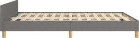 vidaXL Σκελετός Κρεβατιού Χωρίς Στρώμα Γκρι 140x200 εκ.Υφασμάτινο