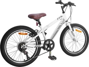 vidaXL Ορεινό Ποδήλατο 20 ίντσες 6-Speed για παιδιά 5-8 ετών Λευκό