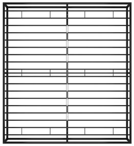 vidaXL Πλαίσιο Κρεβατιού Μαύρο 160 x 200 εκ. Μεταλλικό