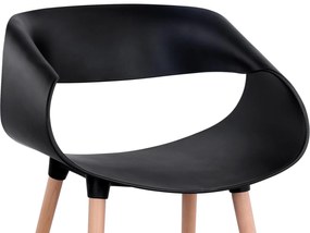 Σετ τραπεζαρίας MAGGIE C21187 5τμχ σε Μαύρο MDF TOP &amp; Καρέκλα Πολυπροπυλενίου 120x120x74 εκ.