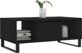 vidaXL Τραπεζάκι Σαλονιού Μαύρο 90x50x36,5 εκ. Επεξεργασμ. Ξύλο