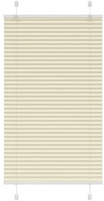 vidaXL Πλισέ περσίδα Κρέμα 75x100 cm Πλάτος υφάσματος 74,4 cm