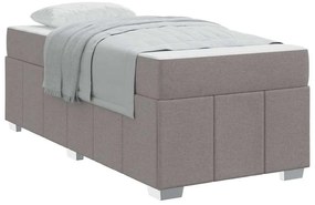 vidaXL Σκελετός Κρεβατιού Taupe 100 x 200 cm ύφασμα