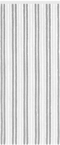 vidaXL Κουρτίνα εντόμων Chenille Γκρι και Λευκό 90 x 220 cm 100% PP
