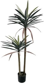 Διακοσμητικό φυτό Dracaena palm σε γλάστρα Inart πράσινο pp Υ125εκ