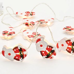 "METAL CHRISTMAS MOTIFS" ΑΓ. ΒΑΣΙΛΗΣ 10 LED ΛΑΜΠΑΚ ΣΕΙΡΑ ΜΠΑΤΑΡ.(3xAA)  &amp; ΧΡΟΝΟΔΙΑΚ (6ΟΝ/18OFF) ACA X061011230