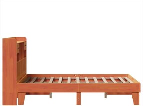 vidaXL Σκελετός Κρεβ. Χωρίς Στρώμα Καφέ Κεριού 135x190 εκ Μασίφ Πεύκο
