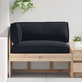 vidaXL Σετ Μαξιλαριών Πάγου 3 pcs Μαύρο 120 x 80 x 12 cm Ύφασμα Oxford