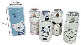 Παιδικό Θερμός 400ml με Ζωάκια &amp; Καπάκι Πατουσάκι – Kids Thermal Bottle