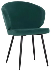 Πολυθρόνα Jiya HM8728.03 60x60x85cm Black-Green Βελούδο, Μέταλλο