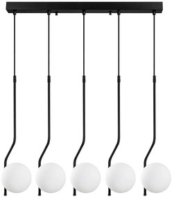 Φωτιστικό Οροφής - Ράγα Tulip 521SHN3491 80x15x110cm 5xE14 40W Black Opviq