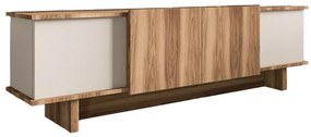 Aramos TV cabinet in walnut-cream shade 180x33x50cm 180x33x50 εκ.