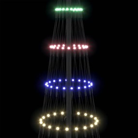 vidaXL LED Χριστουγεννιάτικο Δέντρο Πολύχρωμο 184.5 εκ. Μέταλλο