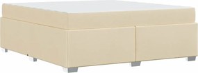 vidaXL Σκελετός Κρεβατιού με στρώμα Κρεμ 180 x 200 cm ύφασμα