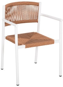 ΠΟΛΥΘΡΟΝΑ ΑΛΟΥΜΙΝΙΟΥ STER HM5786.11 ΛΕΥΚΗ-ΣΥΝΘ.RATTAN ΜΠΕΖ 55,5x53x78Υεκ.