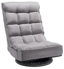 VEVOR 360° Swivel Floor Gaming Chair with 4 Adjustable Position Folding Chair