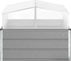 vidaXL Γλάστρα Ανοιχτό γκρι 100 x 100 x 77 cm Επικαλυμμένος Χάλυβας