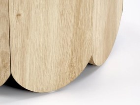 Τραπεζάκι σαλονιού Houston 1500, Ανοιχτό χρώμα ξύλου, 57cm, 17 kg, Ινοσανίδες μέσης πυκνότητας, Στρόγγυλος | Epipla1.gr