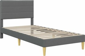 vidaXL Σκελετός Κρεβατιού Σκούρο Γκρι 90 x 190 cm Πολυεστέρας