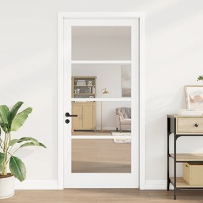 vidaXL Εσωτερική Πόρτα με Γυαλί 'ORKDAL' Λευκή 93x211x4 εκ