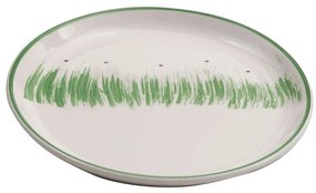 Πιάτο Ρηχό Prato PRT0400 Φ29cm Green-White Zafferano Κεραμικό