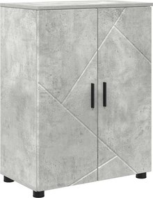 vidaXL Ντουλάπι Μπάνιου Σκυρόδεμα Γκρι 60 x 35 x 80 εκ