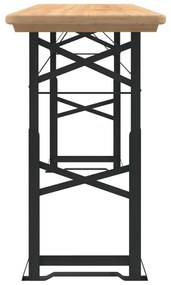 Τραπέζι Μπύρας Πτυσσόμενο 170x50x75/105 εκ. Μασίφ Ξύλο Ελάτης - Καφέ