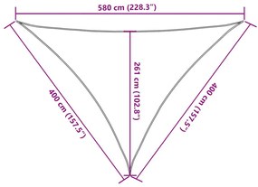 Πανί Σκίασης Κρεμ 4 x 4 x 5,8 μ. από HDPE 160 γρ./μ² - Κρεμ