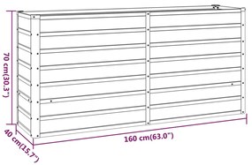 ΖΑΡΝΤΙΝΙΕΡΑ ΓΚΡΙ 160X40X77 ΕΚ. ΑΝΘΕΚΤΙΚΟ ΑΤΣΑΛΙ 151953