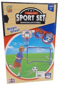 ΠΑΙΔΙΚΟ ΠΑΙΧΝΙΔΙ ΠΟΔΟΣΦΑΙΡΟ ΚΑΙ ΜΠΑΣΚΕΤ 2ΣΕ1 YX-1906-YX-1906