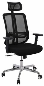 Καρέκλα γραφείου Mesa 429, Μαύρο, 115x65x61cm, 16 kg, Με ρόδες, Με μπράτσα, Μηχανισμός καρέκλας: Μηχανισμός multiblock | Epipla1.gr