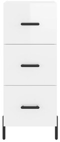vidaXL Ντουλάπι Γυαλιστερό Λευκό 34,5x34x90 εκ. Επεξεργασμένο Ξύλο