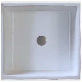 Sanitec Lithos 203 Νιπτήρας Συνθετικός Επικαθήμενος 40,5x40,5x13cm White