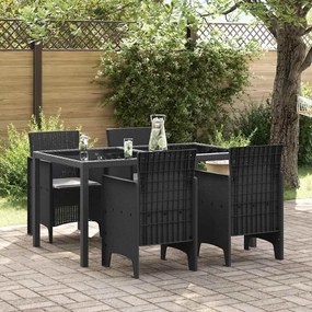 vidaXL Καρέκλες Κήπου Με Μαξιλάρια 4 pcs Ανθρακί 53 x 49 x 85 εκ.